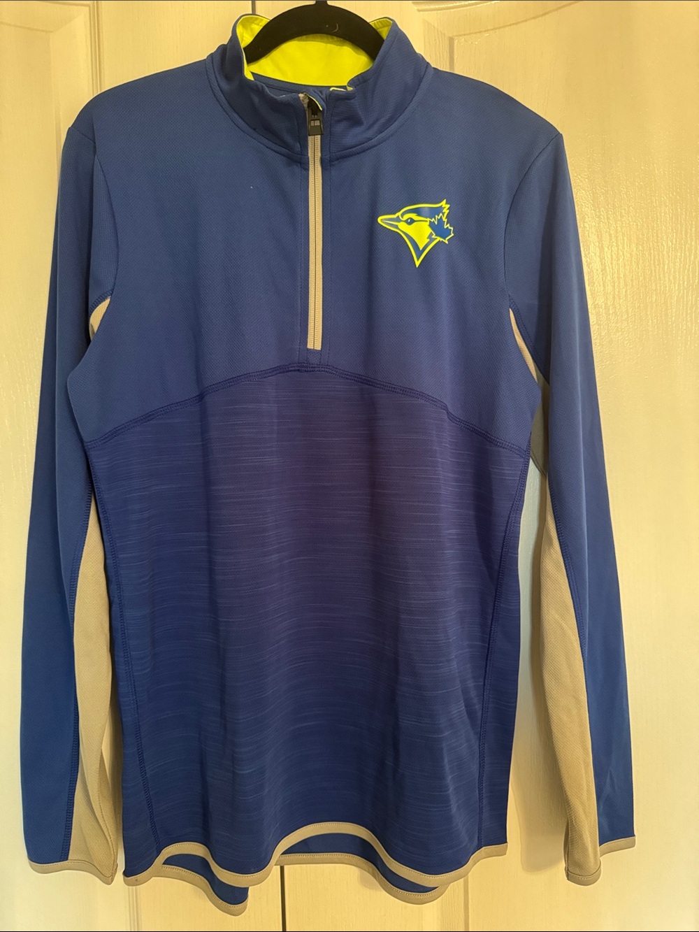 Blue Jays Genuine Merchandise Royal Blue Quarter-Zip with Neon Yellow Trim